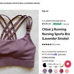 Brand New Chloe 3 Running Nursing Sports Bra-Sweat and Milk